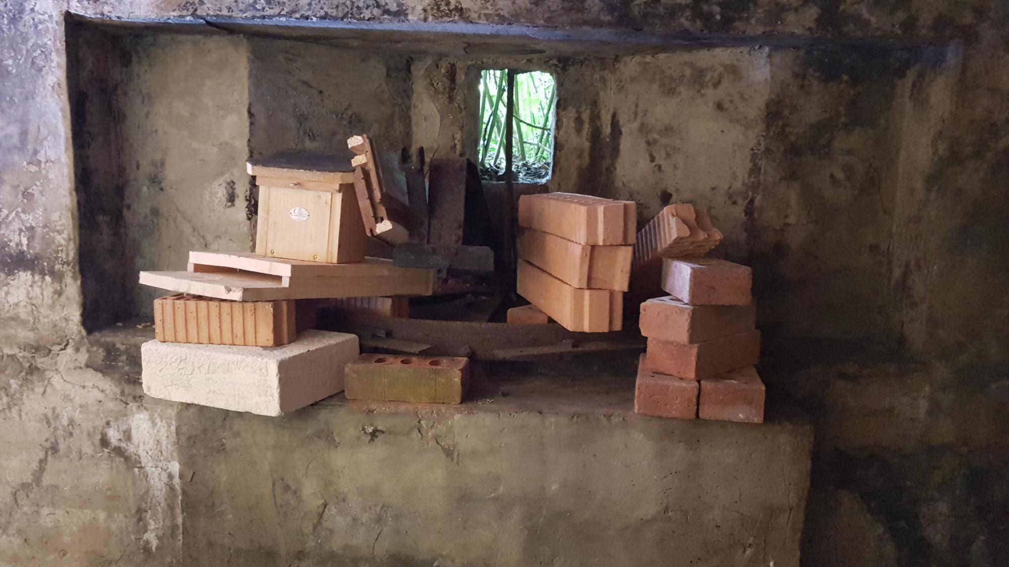 Matériaux pour l'aménagement du blockhaus