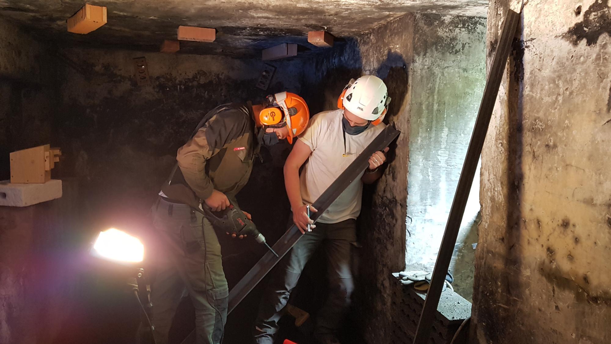 Aménagement du blockhaus pour les chauves-souris