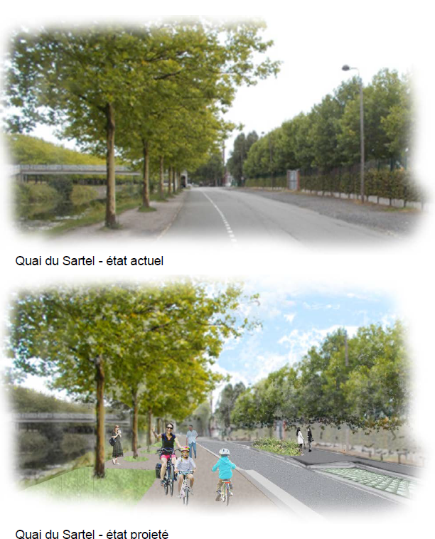 quai du Sartel avant après