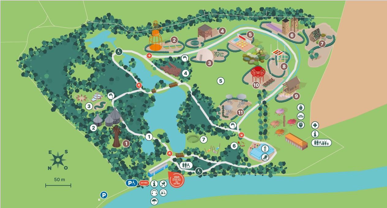 Plan de Mosaïc, le jardin des cultures