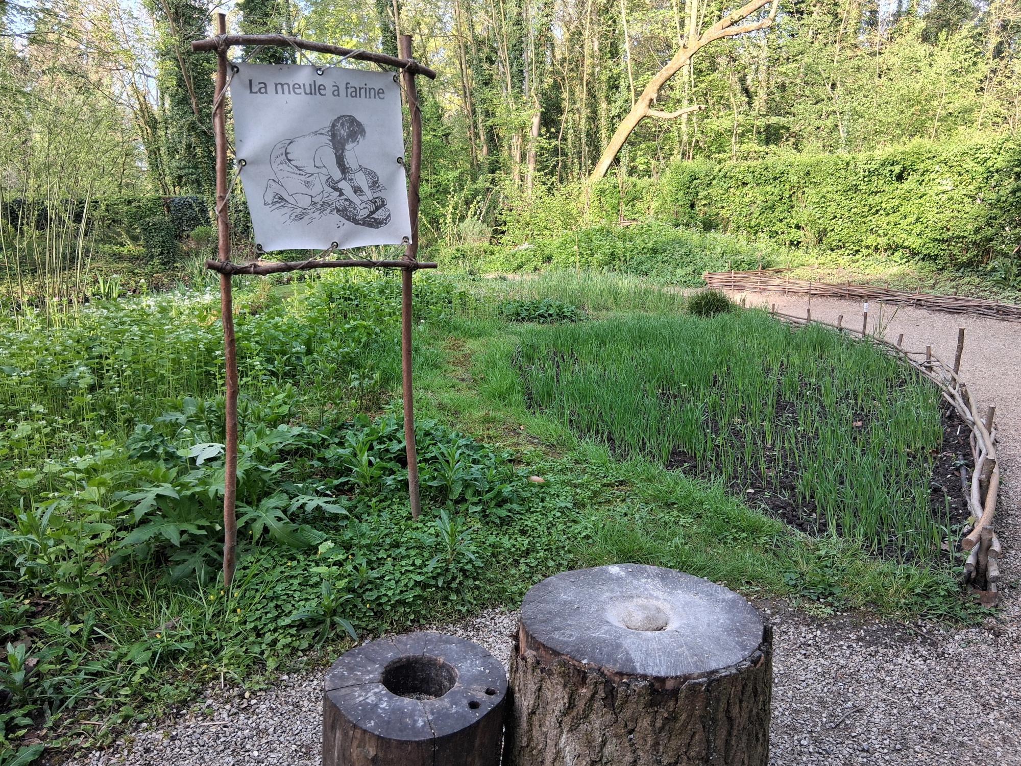 Jardin premier Mosaïc - Meule à farine